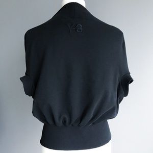 Y-3 by Yohji Yamamoto • black short cardigan